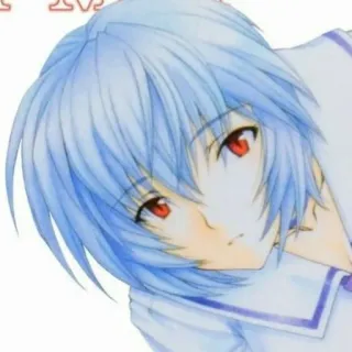 📓 Rei Ayanami Neon Genesis Evangelion Anime, Manga, Charakter, Rei Ayanami, Evangelion, blaue Haare, rote Augen whatsapp sticker