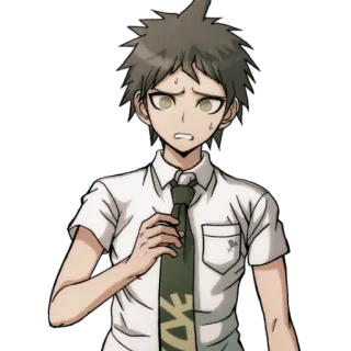 😰 Hajime Hinata Danganronpa Anime, Personagem, Danganronpa, Hajime Hinata whatsapp sticker