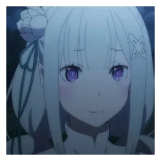☁️ Emilia Re:Zero Anime, Emilia, Linda, Chica, Re:Zero, Waifu whatsapp sticker