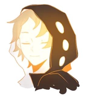 ☺️ anime, manga, hoodie, character, smiling, happy telegram sticker