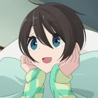 🤗 Anime Mädchen, niedlich, Cartoon, Illustration, lächelnd, glücklich telegram sticker