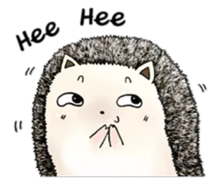 😅 hérisson, animal, mignon, autocollant, dessin animé, drôle telegram sticker