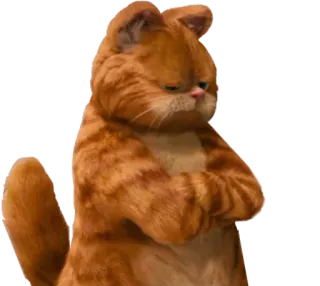 😒 Garfield cat, Garfield, cartoon, character, orange cat telegram sticker
