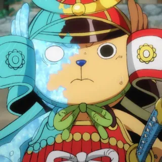 🧸 Tony Tony Chopper One Piece Anime, Manga, Renne, Samouraï, Mignon telegram sticker