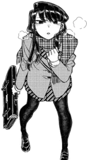 ☺️ Komi Shouko Komi Can't Communicate Anime, Mangá, Komi, Uniforme escolar, Inverno, Cachecol whatsapp sticker
