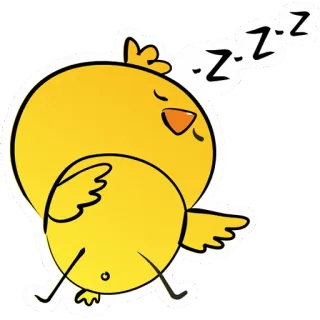 😴 Z-Z-Z bird, sleeping, cartoon, zzz, sleepy, chick telegram sticker