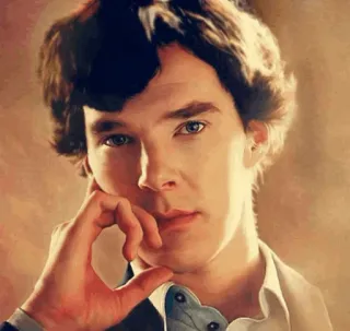 💎 Sherlock Holmes sherlock, holmes, detective, benedict cumberbatch, portrait telegram sticker