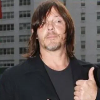 👍 Norman Reedus celebridade, ator, retrato, norman reedus, polegar para cima telegram sticker