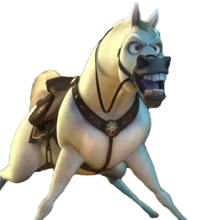 😡 Maximus Tangled ngựa, disney, phim hoạt hình, động vật, maximus, công chúa tóc mây telegram sticker