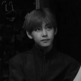 👽 kpop, idol, portrait, black and white, person, singer telegram sticker