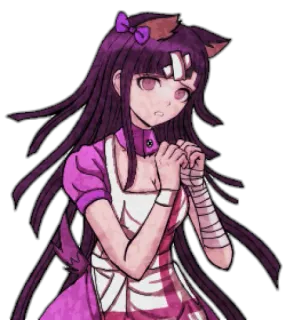 😕 Mikan Tsumiki Danganronpa anime, manga, Danganronpa, Mikan Tsumiki, pielęgniarka, słodki whatsapp sticker