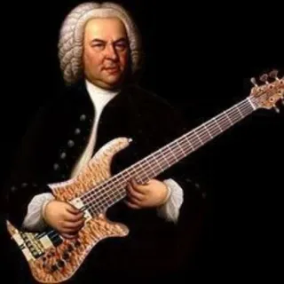 🎸 Bach Bach, music, bass guitar, composer telegram sticker