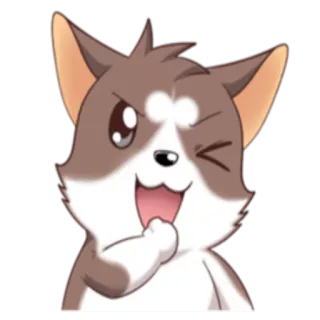 😉 Kartun, Anjing, Lucu, Kocak, Menggemaskan, Binatang, Maskot whatsapp sticker