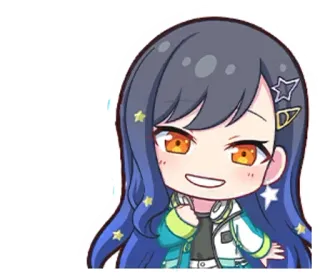🌟 Anime, Chibi, Desenho animado, Menina, Fofo, Adesivo whatsapp sticker