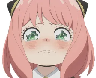 😭 Anya Forger Spy x Family anime, menangis, imut, sedih, Spy x Family, Anya, Forger whatsapp sticker
