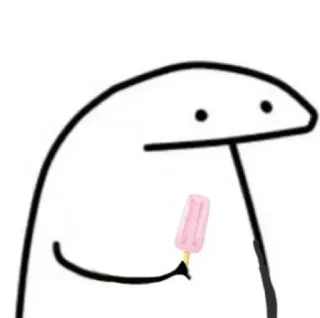 🍦 monigote, helado, polo, dibujos animados, Florkofcows whatsapp sticker