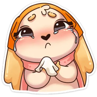 😢 плач, грустный, эмоции, милый, персонаж whatsapp sticker