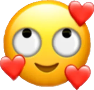 🙄 Emoji, Corazón, Amor, Afecto, Mono, Romántico whatsapp sticker