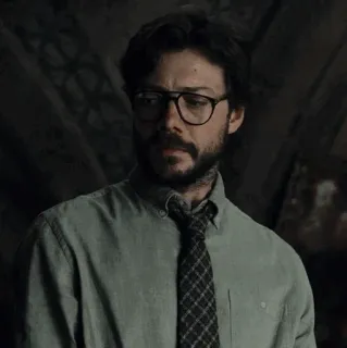 🏦 Professor Money Heist La Casa de Papel, Professeur, Personnage, Personne, Netflix, La Casa de Papel telegram sticker