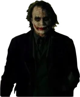 😊 Joker Batman ジョーカー, バットマン, ヴィラン, ヒース・レジャー, DCコミックス telegram sticker