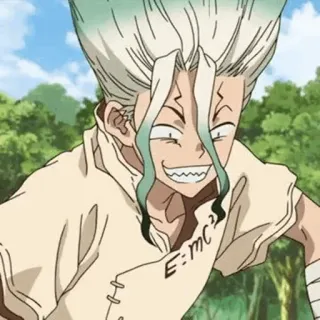 ⏱ Senku Ishigami Dr. Stone E=mc^2 anime, character, dr. stone, senku, science, formula, equation telegram sticker