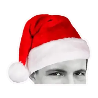 🎅 サンタ帽子, クリスマス, 帽子, 冬, お祝い, ホリデー, 男性 telegram sticker