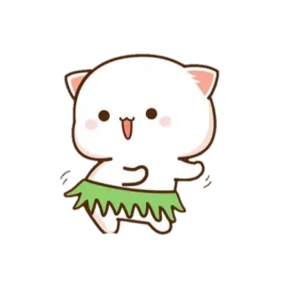 🧚‍♀ Мультфильм, Милый, Персик, Танец, Кавайный, Анимация telegram sticker