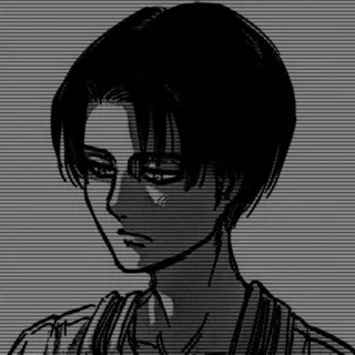 🎵 Levi Ackerman Attack on Titan anime, levi, attack on titan, manga, character, serious, ackerman whatsapp sticker