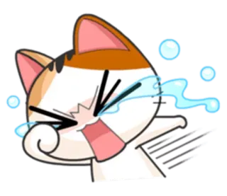 😢 gato, chorando, triste, emoji, adesivo, desenho animado telegram sticker