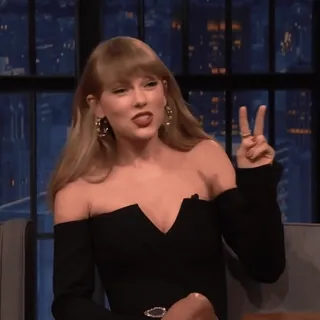 ⌚️ Taylor Swift 歌手, 和平标志, 金发, 女演员, 著名的 telegram sticker