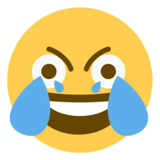 🤣 emoji, llorando, alegría, lágrimas, cara, expresión telegram sticker