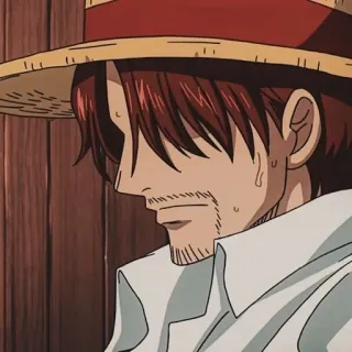🌟 Shanks One Piece シャンクス, ワンピース, アニメ, 赤髪, 麦わら帽子, キャラクター telegram sticker