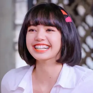 🍇 Lisa kpop, blackpink, singer, portrait, woman, smile whatsapp sticker