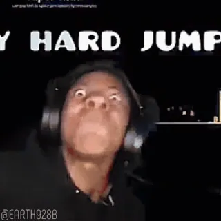 🤬 IShowSpeed Geometry Dash HARD JUMP, HUH? telegram sticker