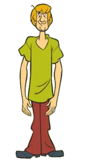 😀 Shaggy Rogers Scooby-Doo การ์ตูน, แช็กกี้, สกูบี้ดู, สุนัข, เพื่อน, กลัว telegram sticker
