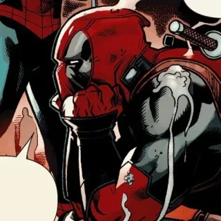 🤔 Deadpool Deadpool, Marvel, comic book, superhero, weapon, katana telegram sticker