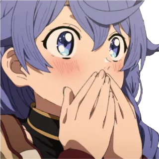 😳 anime, cô gái, sốc, dễ thương, ngạc nhiên telegram sticker