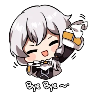 😆 Bye Bye~ anime, cartoon, bye, goodbye, waving, cute telegram sticker