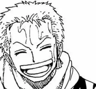 😄 Roronoa Zoro One Piece Anime, Manga, Charakter, lächelnd, One Piece, Roronoa Zoro telegram sticker