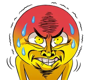 😡 tức giận, khó chịu, biểu tượng cảm xúc, hoạt hình, bực mình, khó chịu telegram sticker