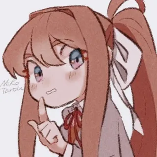 📄 Monika Doki Doki Literature Club! Anime, Jeu, Mignon, Écolière, Littérature telegram sticker