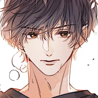 📼 Anime, Manga, Kunst, Illustration, Porträt, Junge, Koreanisch whatsapp sticker