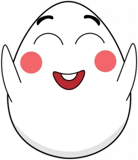 😊 ei, cartoon, fröhlich, süß, freundlich telegram sticker