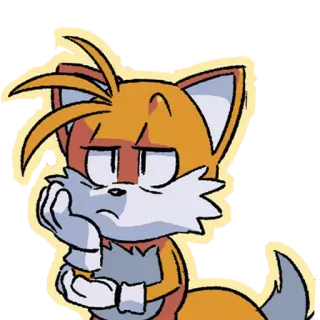 😒 Tails Tails, Sonic the Hedgehog, cartoon, character, bored telegram sticker