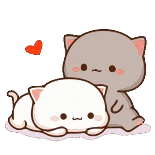 😘 gatto, adesivo, animale, cartone animato, carino, cuore, amore telegram sticker