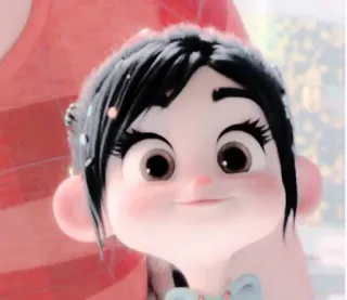 🎀 Vanellope von Schweetz Wreck-It Ralph vanellope, detona ralph, disney, animação, personagem, desenho animado whatsapp sticker