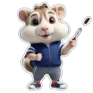 🤓 hamster, animal, cartoon, sticker, cute telegram sticker