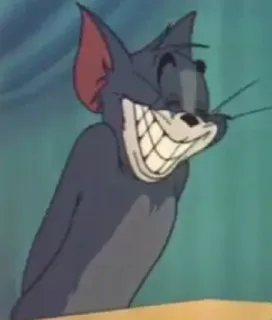 😁 Tom Cat Tom and Jerry мультфильм, кот, улыбка, смешной, мем whatsapp sticker