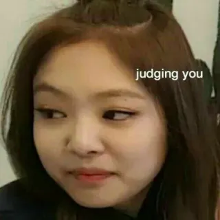 💔 Jennie Kim judging you kpop, blackpink, jennie, giudice, meme, divertente, sarcastico telegram sticker