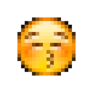😚 emoji, pixel art, emoticon, expression telegram sticker